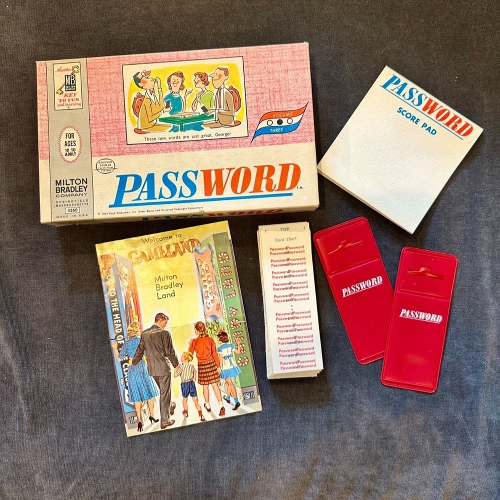 Password‎ Volume 3 Milton Bradley #4260 Vintage 1962 Original Box Complete